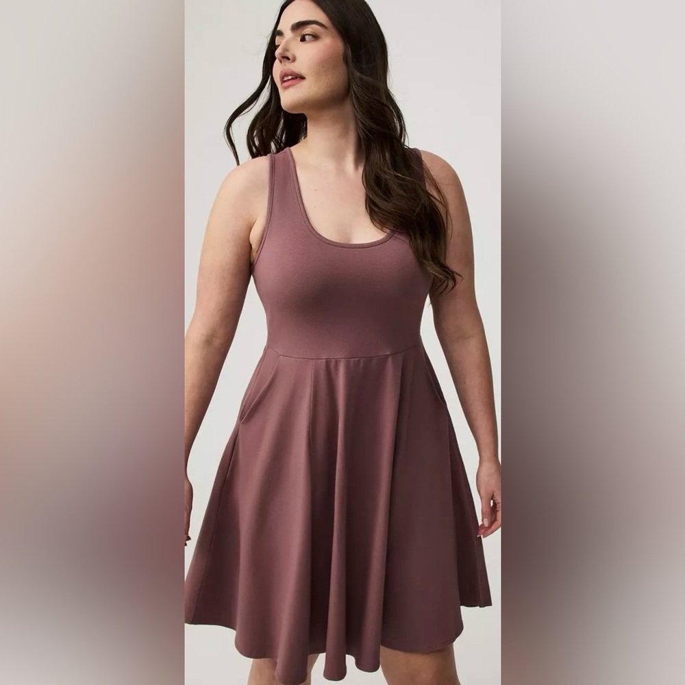 🆕 6 6X (30) Torrid Foxy Skater Knit Dress Plus Sized NWT
